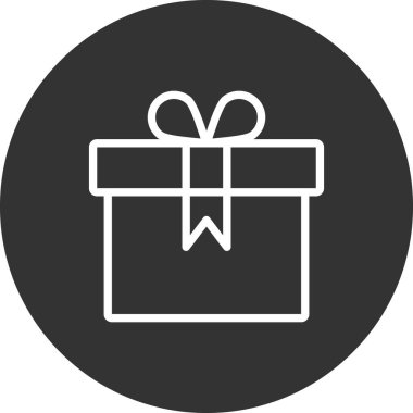 Hediye kutusu simgesi. vektör illüstrasyonu.