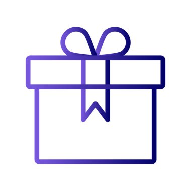 Hediye kutusu simgesi. vektör illüstrasyonu.