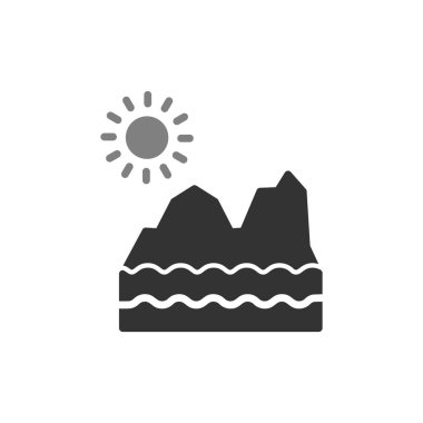 Buzul ikonu. vektör izole.