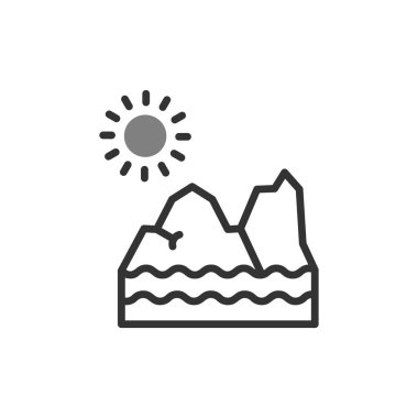 Buzul ikonu. vektör izole.