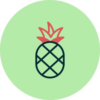 Ananas vektör satırı simgesi  