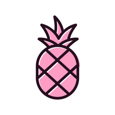 Ananas vektör satırı simgesi  