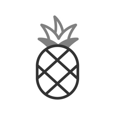 Ananas vektör satırı simgesi  