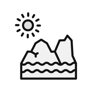 Buzul ikonu. vektör izole.