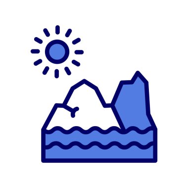 Buzul ikonu. vektör izole.