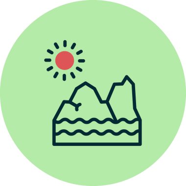 Buzul ikonu. vektör izole.