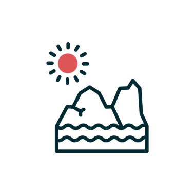 Buzul ikonu. vektör izole.