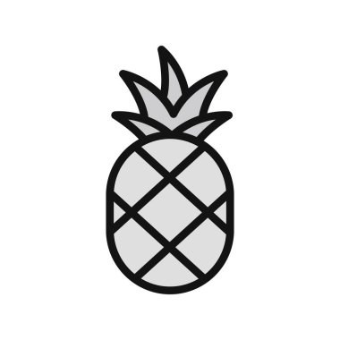 Ananas vektör satırı simgesi  