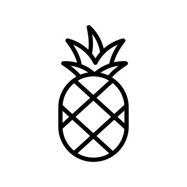 Ananas vektör satırı simgesi  