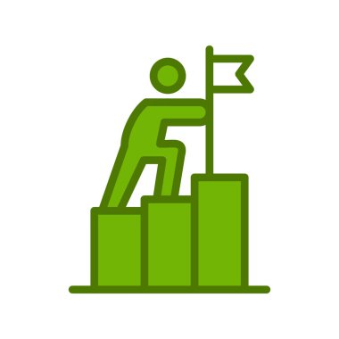 Hedef simge vektör illüstrasyon tasarımı ile iş adamı