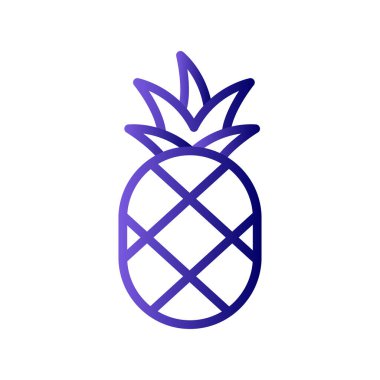 Ananas vektör satırı simgesi  