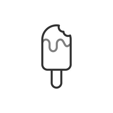 Popsicle simgesinin vektör illüstrasyonu 