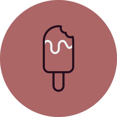 Popsicle simgesinin vektör illüstrasyonu 