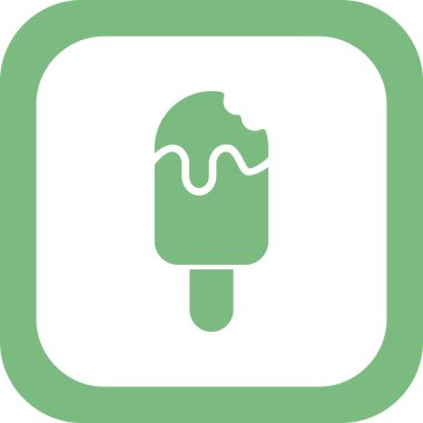 Popsicle simgesinin vektör illüstrasyonu 