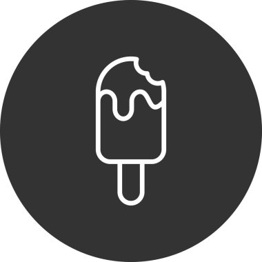 Popsicle simgesinin vektör illüstrasyonu 