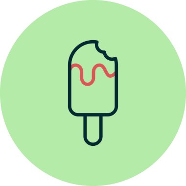 Popsicle simgesinin vektör illüstrasyonu 