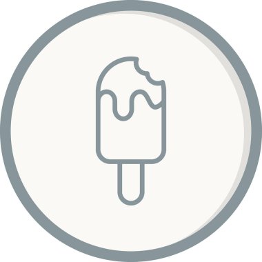 Popsicle simgesinin vektör illüstrasyonu 