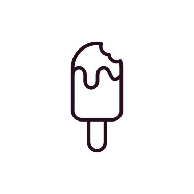 Popsicle simgesinin vektör illüstrasyonu 