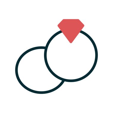 Elmas halka ikon vektörü. İnce çizgi işareti. izole edilmiş sınır sembolü çizimi 