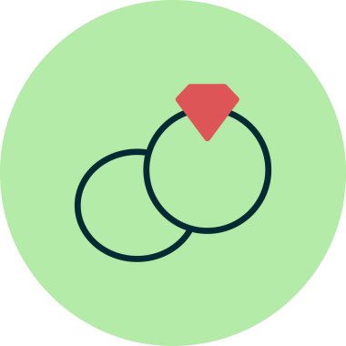 Elmas halka ikon vektörü. İnce çizgi işareti. izole edilmiş sınır sembolü çizimi 