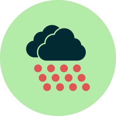 Hava durumu ikonunun vektör çizimi. Selamlama 