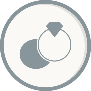 Eşsiz yüzük. Web simgesi vektör illüstrasyonu