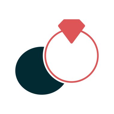 Bir halka simgesinin vektör illüstrasyonu