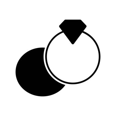 Elmas halka ikonu vektör illüstrasyonu