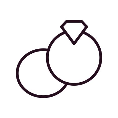 Elmas halka ikonu vektör illüstrasyonu