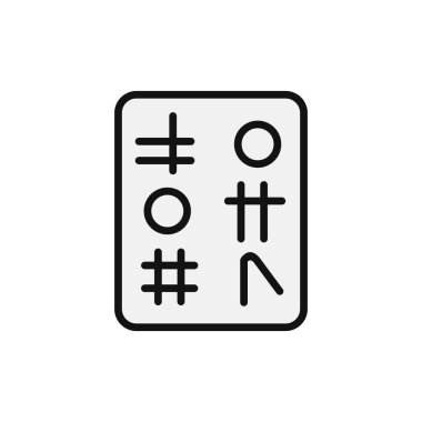 Hiyeroglif simgesi, vektör çizimi 