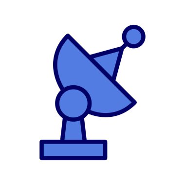 Uydu çanağı vektör satırı simgesi