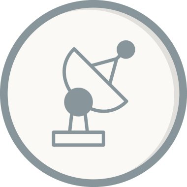 Uydu. Web simgesi basit illüstrasyon