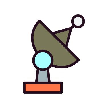 uydu vektörü ince çizgi simgesi