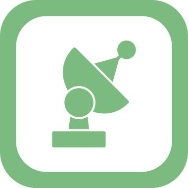 uydu simgesi vektör illüstrasyonu