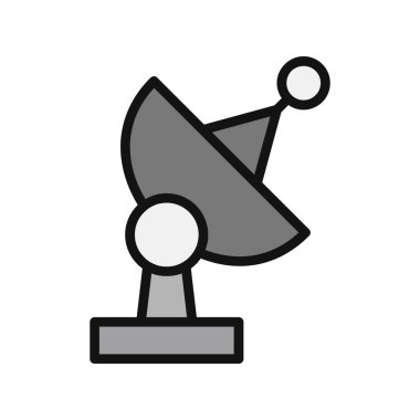 uydu vektörü ince çizgi simgesi