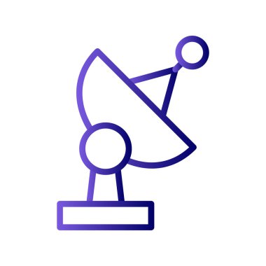 uydu anten hattı vektör simgesi