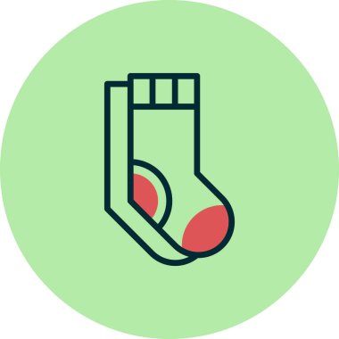 Çorap simgesi, vektör illüstrasyonu 