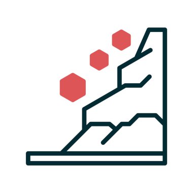 Heyelan modern simgesinin vektör illüstrasyonu