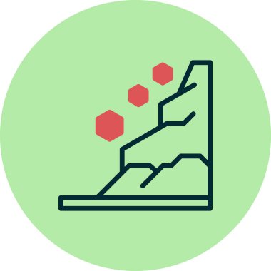 Heyelan modern simgesinin vektör illüstrasyonu