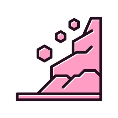 Heyelan modern simgesinin vektör illüstrasyonu