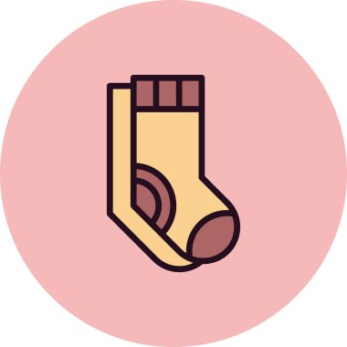 Çorap simgesi, vektör illüstrasyonu 