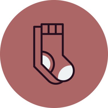 Çorap simgesi, vektör illüstrasyonu 