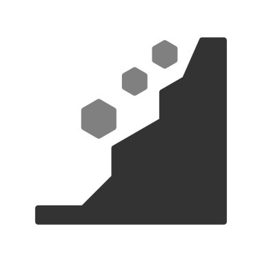 Heyelan modern simgesinin vektör illüstrasyonu