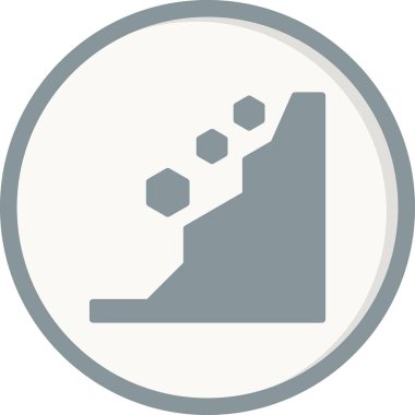 Heyelan modern simgesinin vektör illüstrasyonu