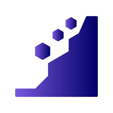 Heyelan modern simgesinin vektör illüstrasyonu