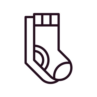 Çorap simgesi, vektör illüstrasyonu 