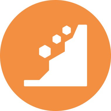 Heyelan modern simgesinin vektör illüstrasyonu