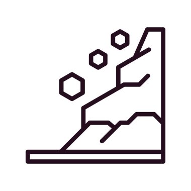 Heyelan modern simgesinin vektör illüstrasyonu