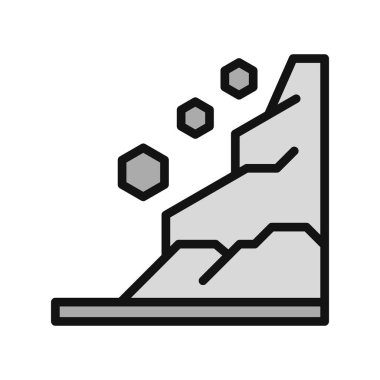 Heyelan modern simgesinin vektör illüstrasyonu