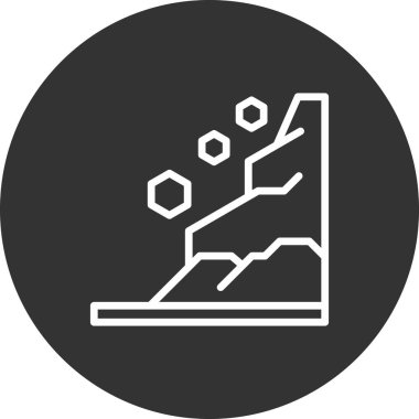 Heyelan modern simgesinin vektör illüstrasyonu